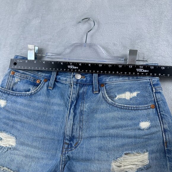 Madewell Jean Shorts Womens Size 29 Relaxed Denim Distressed High Rise Blue - Picture 5 of 9